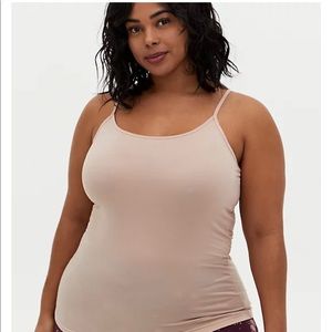 Torrid Beige Scoop Neck Second Skin Cami size 1